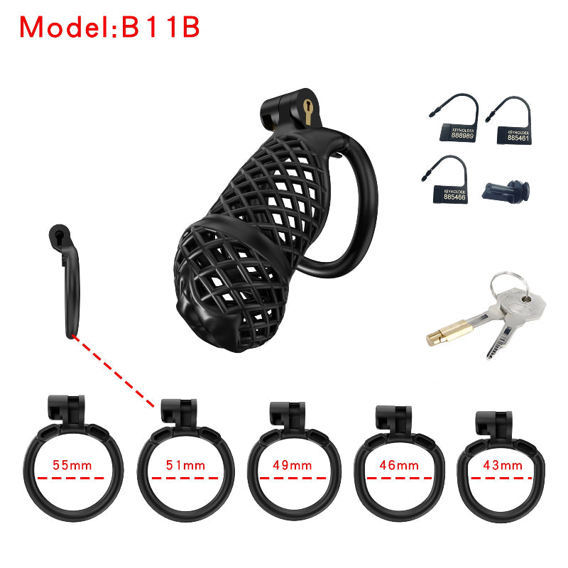 Mesh Ventilated Labia Chastity Cage – Multiple Sizes for All-Day Comfort