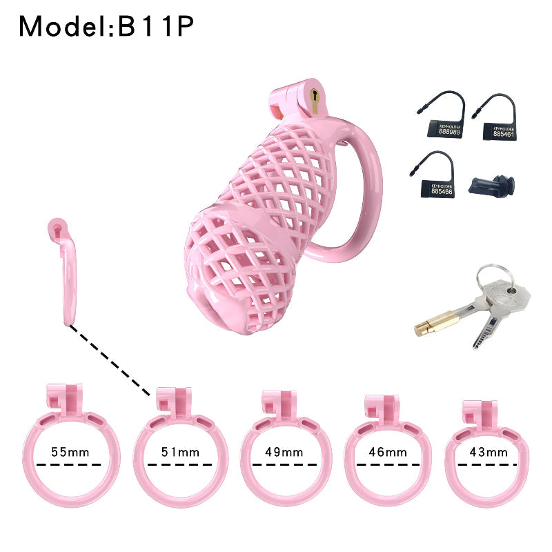 Mesh Ventilated Labia Chastity Cage – Multiple Sizes for All-Day Comfort