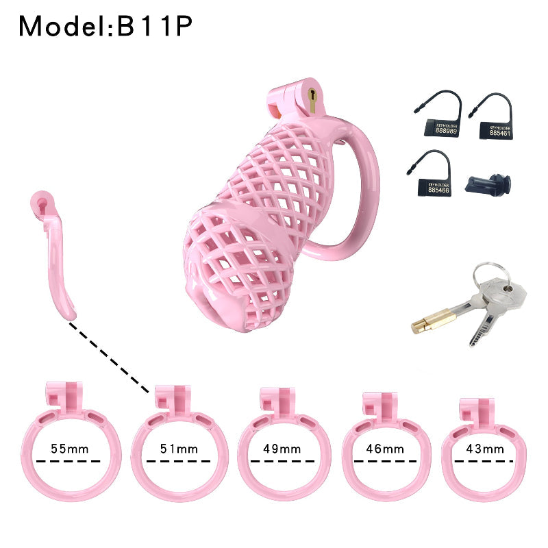 Mesh Ventilated Labia Chastity Cage – Multiple Sizes for All-Day Comfort