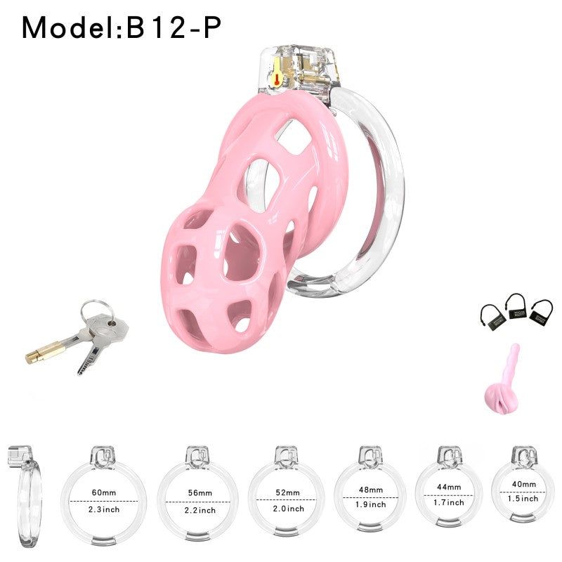 Soft Cobra Chastity Cage Set – Flexible Silicone Cobra Cage with 6 Rings & Lock System