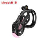 3D Printed Male Chastity Cage with Lock & 5 Rings – Resin Virginity Device with Strap for Men