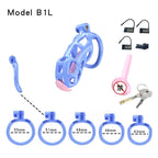 3D Printed Male Chastity Cage with Lock & 5 Rings – Resin Virginity Device for Men