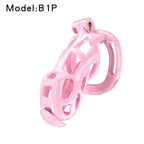 Pink Viper Chastity Cage – 5 Sizes Available, Wearable Base Ring Design