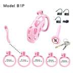3D Printed Male Chastity Cage with Lock & 5 Rings – Resin Virginity Device for Men