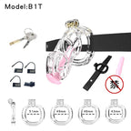 Transparent Viper Chastity Cage – 5 Sizes, Wearable Ring Design, Sleek Fit