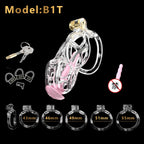 3D Printed Male Chastity Cage with Lock & 5 Rings – Resin Virginity Device for Men