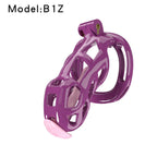 3D Printed Male Chastity Cage with Lock & 5 Rings – Resin Virginity Device with Strap for Men