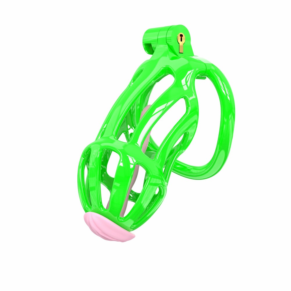 3D Printed Male Chastity Cage – Lightweight Penis Lock with 5 Rings for Erection Control & Bondage Fun