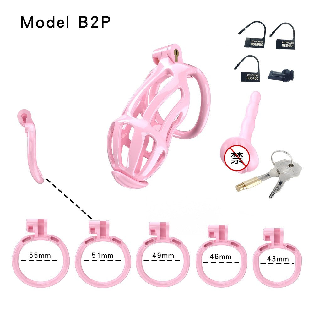 3D Printed Male Chastity Cage – Lightweight Penis Lock with 5 Rings for Erection Control & Bondage Fun
