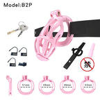 3D Printed Male Chastity Cage – Resin Lock with Strap & Perforated Ring Design for Men