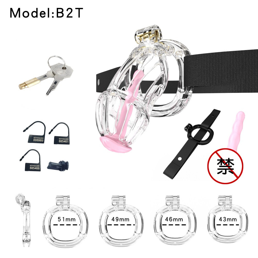 3D Printed Male Chastity Cage – Resin Lock with Strap & Perforated Ring Design for Men