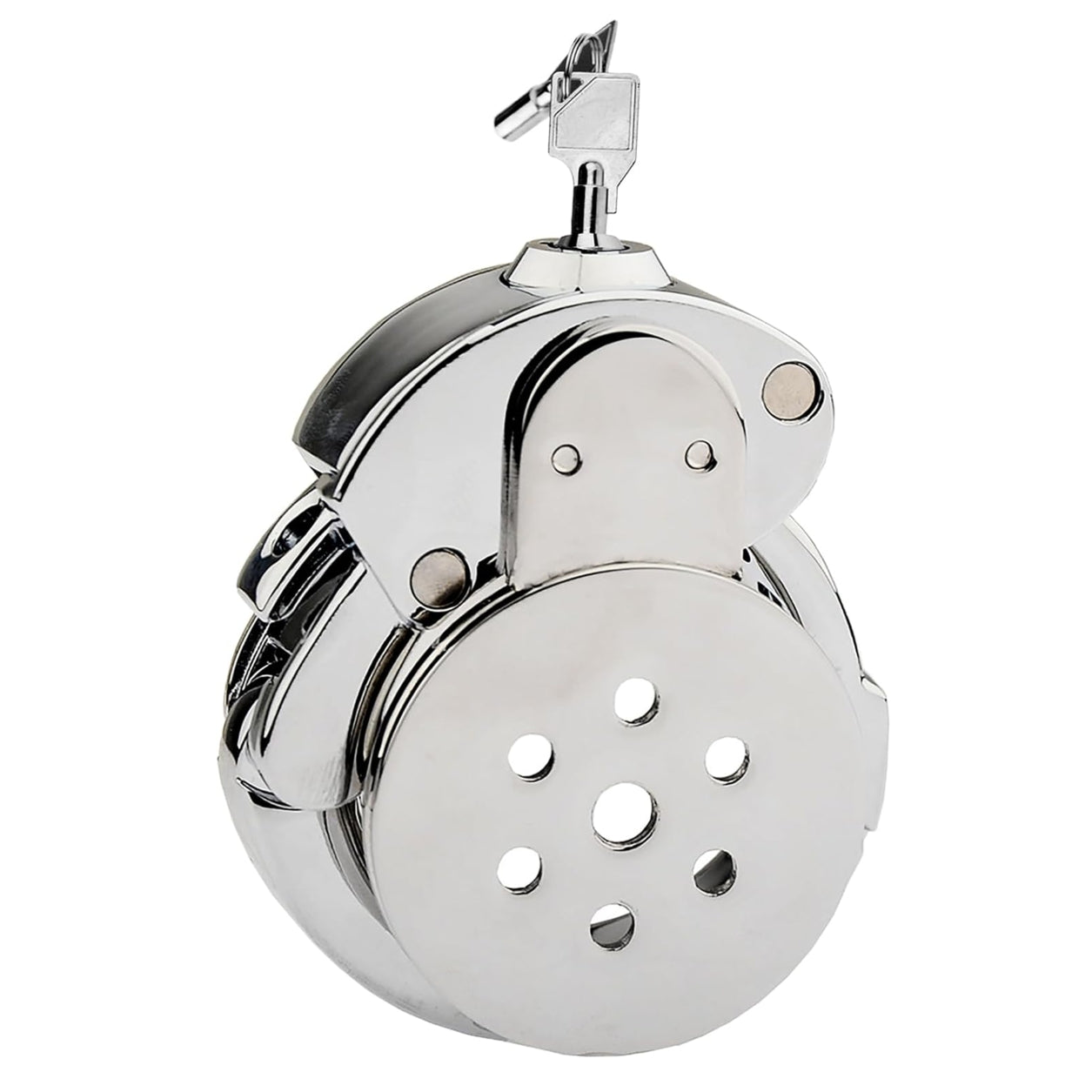 Medical-Grade Stainless Steel Male Chastity Cage | 6-Level Adjustable Cock Cage (32–50mm) | Adult BDSM Sex Toy for Chastity & Bondage Play