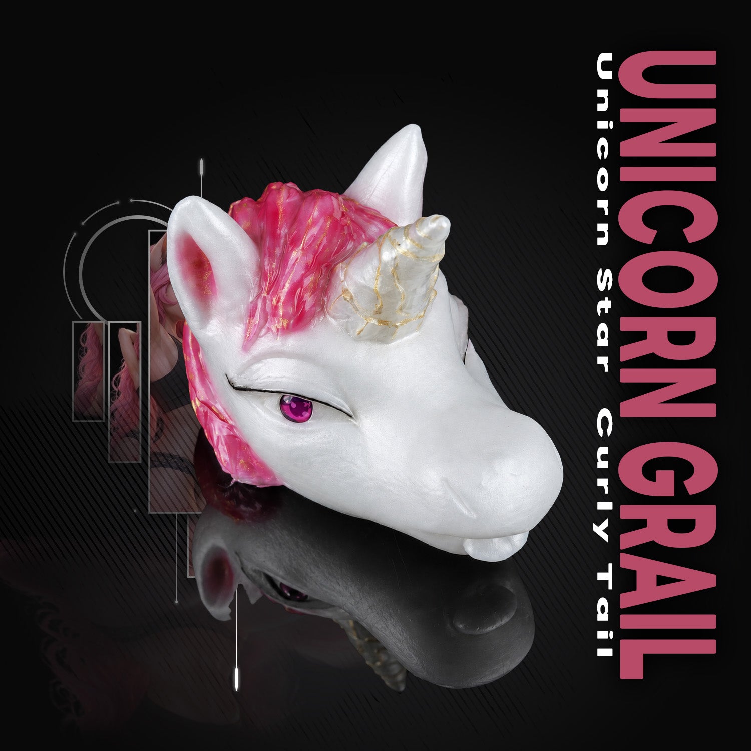 Platinum Silicone Fantasy Horse Mouth Pocket Pussy - Immersive Blowjob Sensation Sex Toys for Men