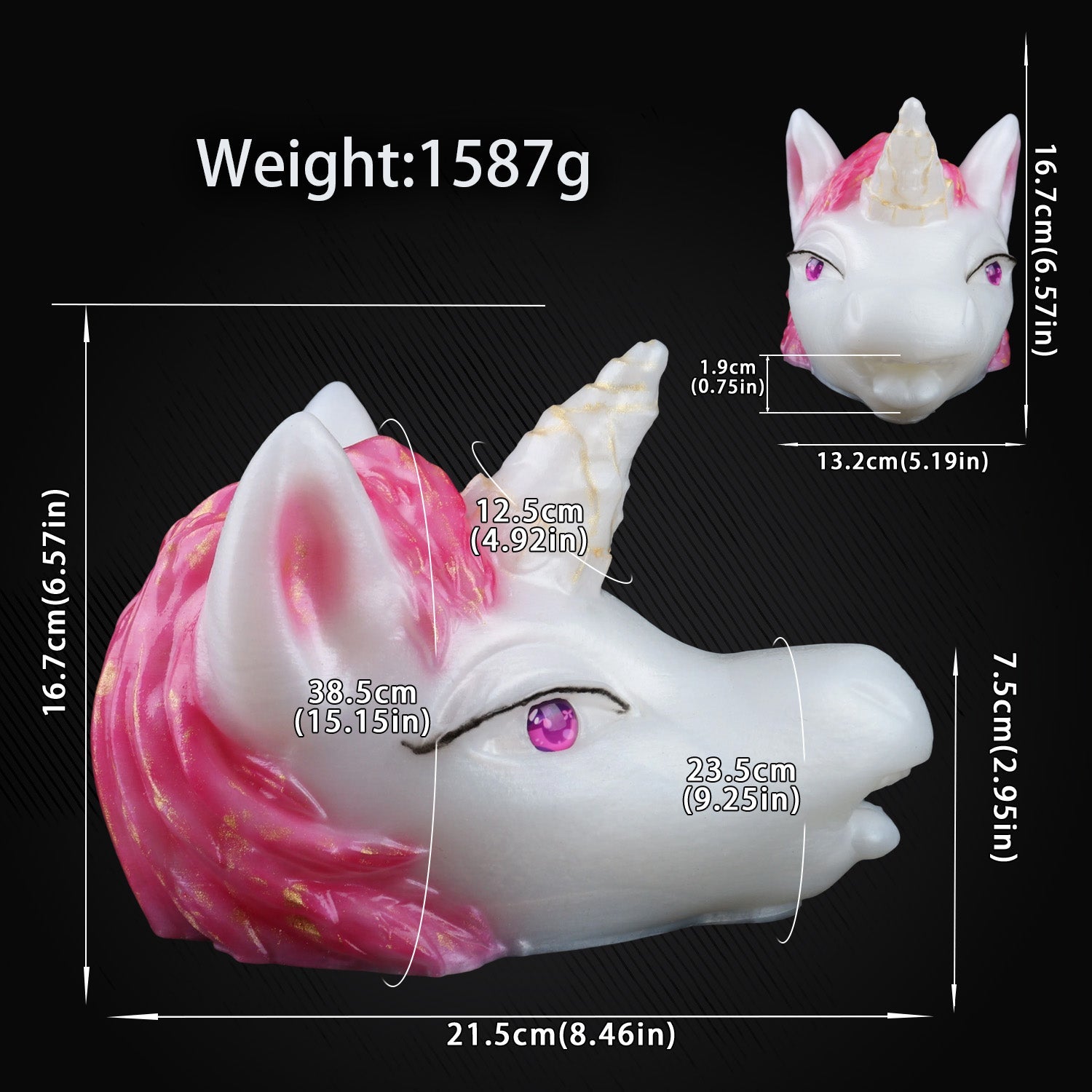 Platinum Silicone Fantasy Horse Mouth Pocket Pussy - Immersive Blowjob Sensation Sex Toys for Men