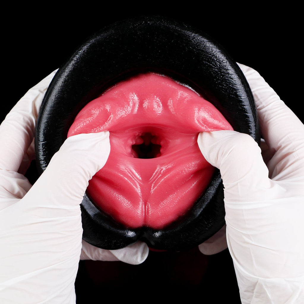 Dual-Entry Horse Hoof Pocket Pussy – Platinum Silicone Fantasy Stroker for Men