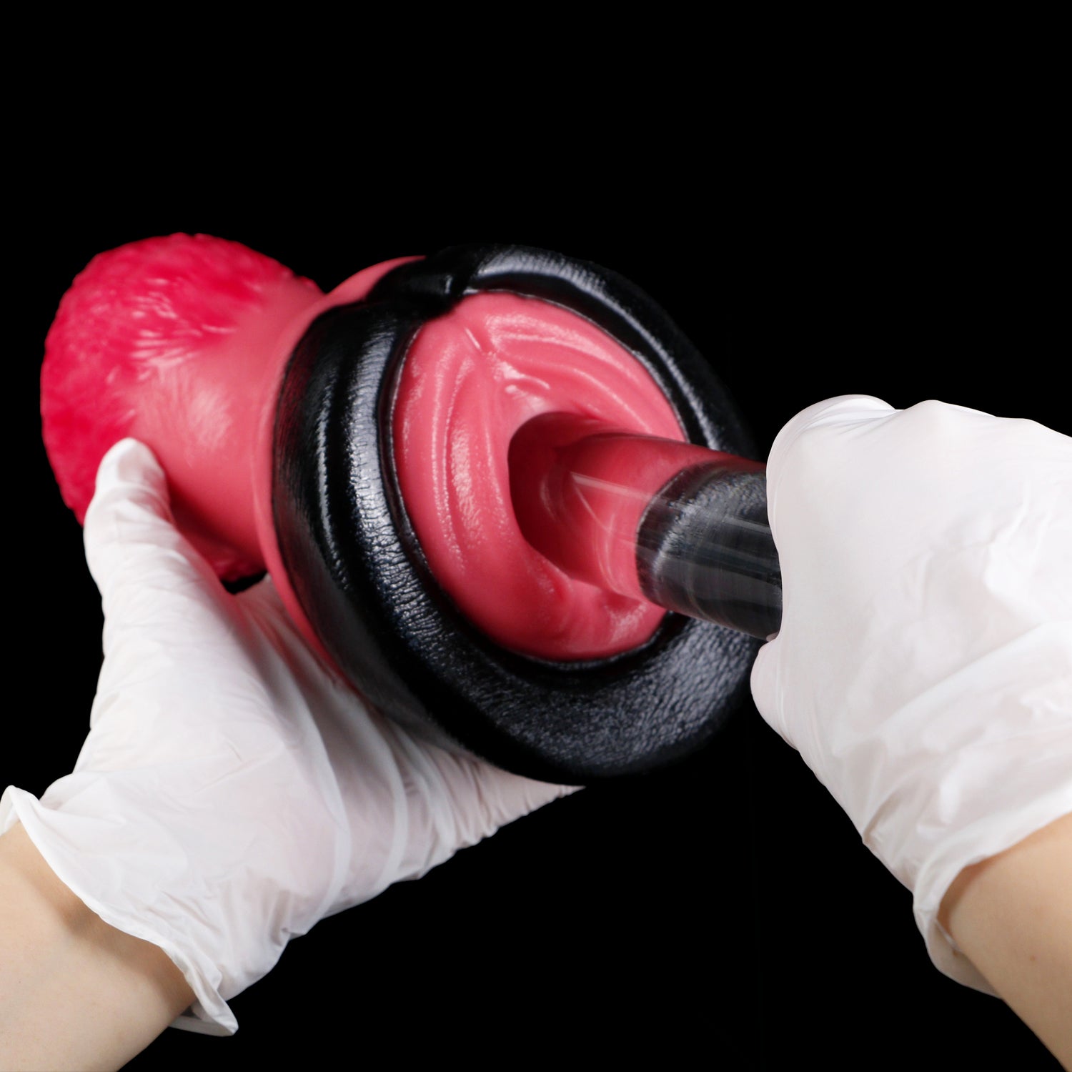 Dual-Entry Horse Hoof Pocket Pussy – Platinum Silicone Fantasy Stroker for Men