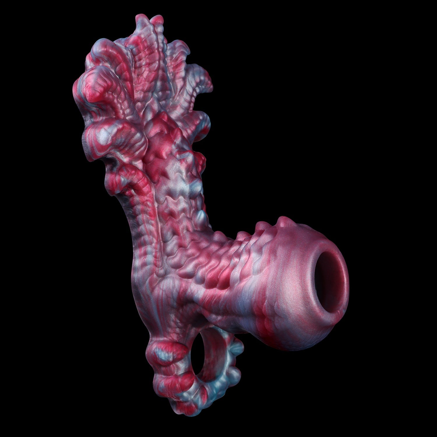 Fantasy Alien Cock Sleeve & Grinder Sex Toy — Platinum Silicone 2-in-1 Penis Extender for Couples