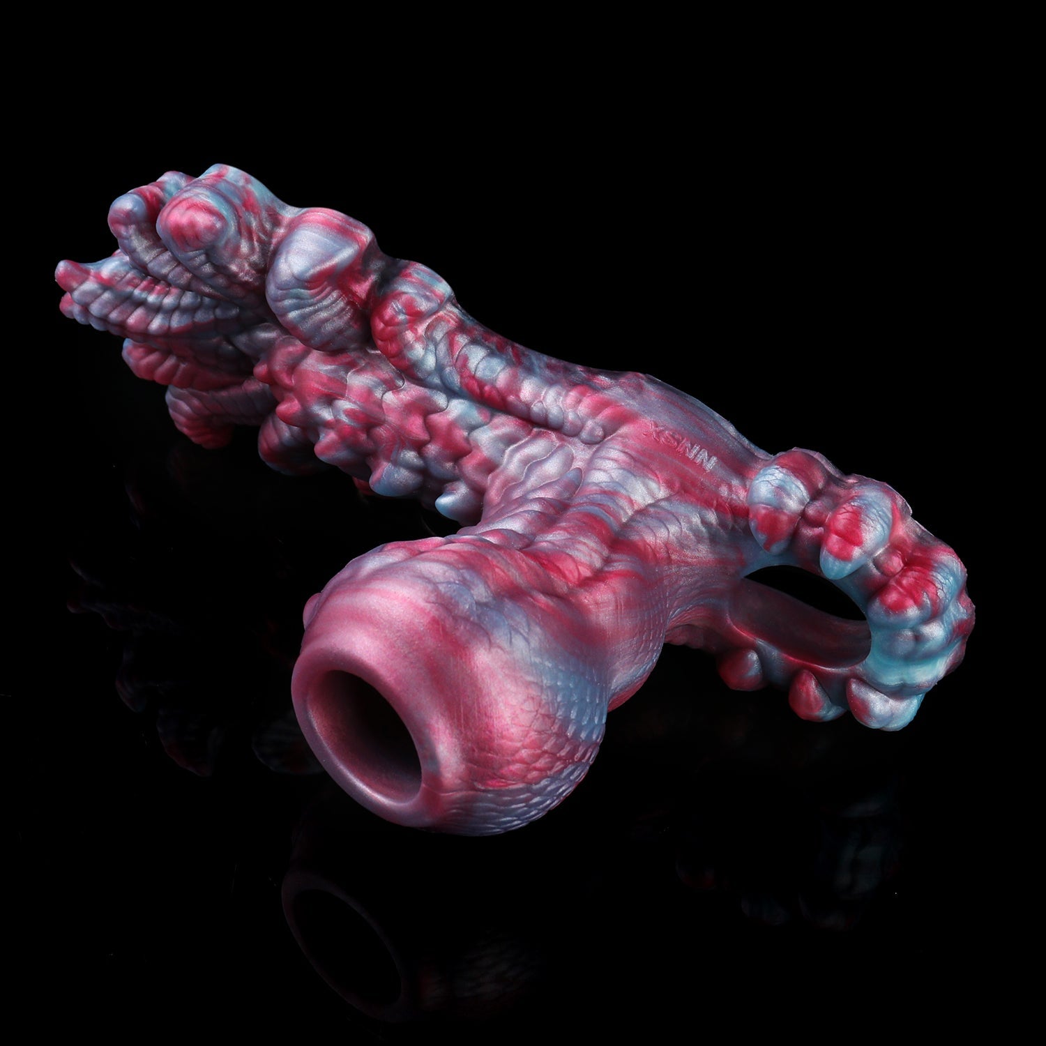 Fantasy Alien Cock Sleeve & Grinder Sex Toy — Platinum Silicone 2-in-1 Penis Extender for Couples
