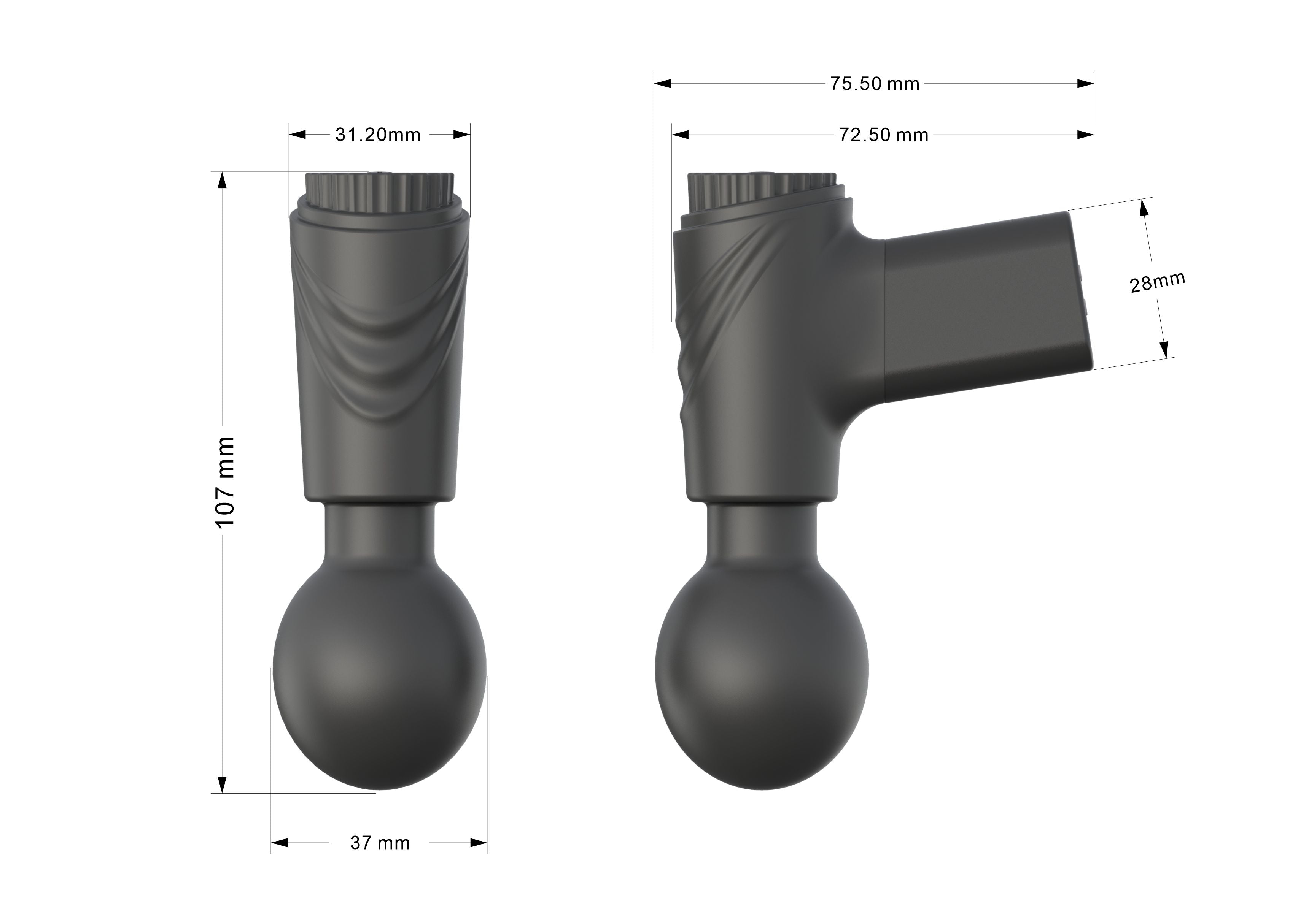 Massage Gun Magic Wand Vibrator - Pocket Powerful Nipple Clit Stimulator Sex Toy for Women