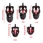 3D Printed Male Chastity Cage with Lock & 5 Rings – Resin Virginity Device for Men