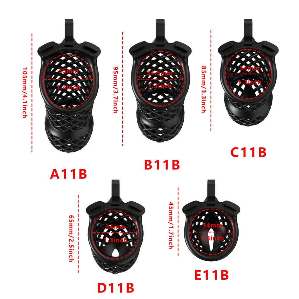 Mesh Ventilated Labia Chastity Cage – Multiple Sizes for All-Day Comfort