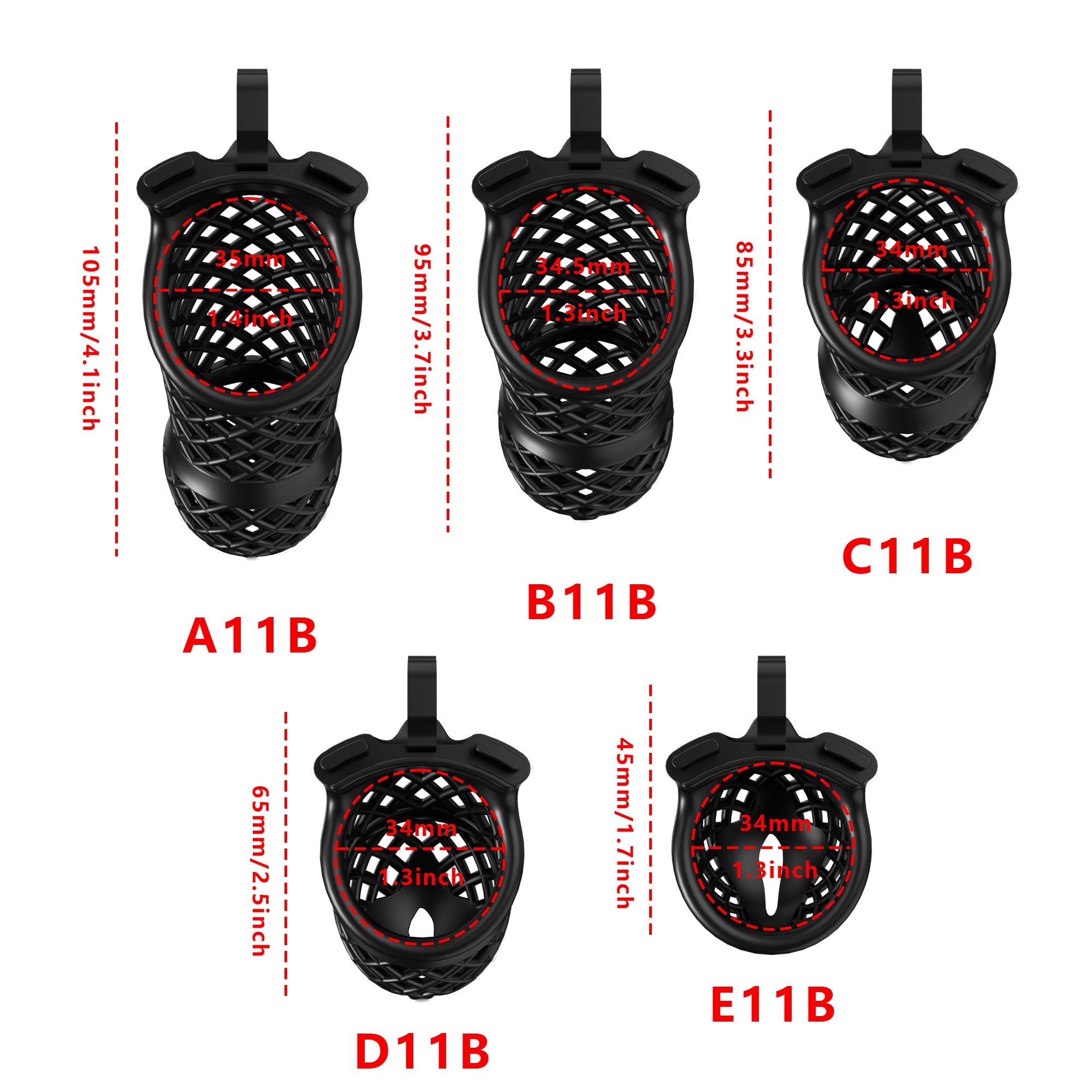 Mesh Ventilated Labia Chastity Cage – Multiple Sizes for All-Day Comfort
