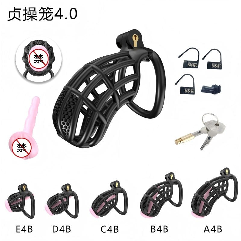 Honeycomb Obedient Chastity Cage – Lightweight Resin, 5 Ring Sizes & Built-in Lock