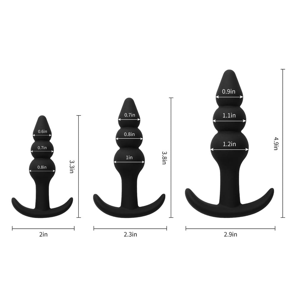 Bead-Silicone-Anal-TrainingSet-Bead-Style-Butt-Plug