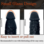 Huge Black Dildo Butt Plug - 13-inch Long Strapless Realistic Anal Dildo Silicone Sex Toy