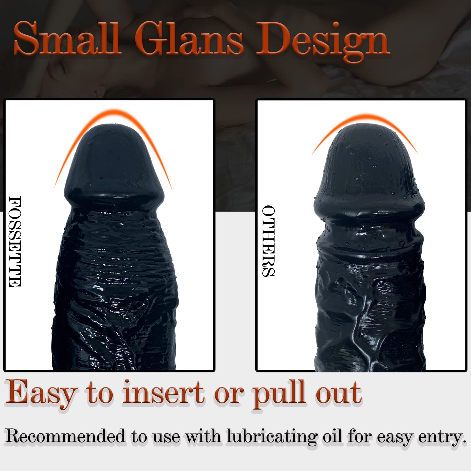 Huge Black Dildo Butt Plug - 13-inch Long Strapless Realistic Anal Dildo Silicone Sex Toy
