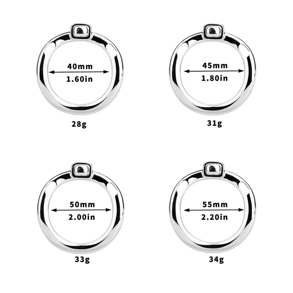 Breathable Aluminum Chastity Cage | Lightweight Mirror Polished Metal Chastity Device