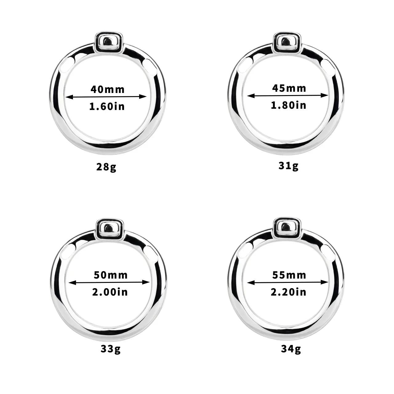Breathable Aluminum Chastity Cage | Lightweight Mirror Polished Metal Chastity Device