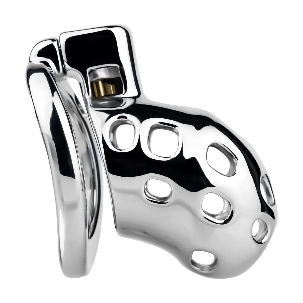 Breathable Aluminum Chastity Cage | Lightweight Mirror Polished Metal Chastity Device