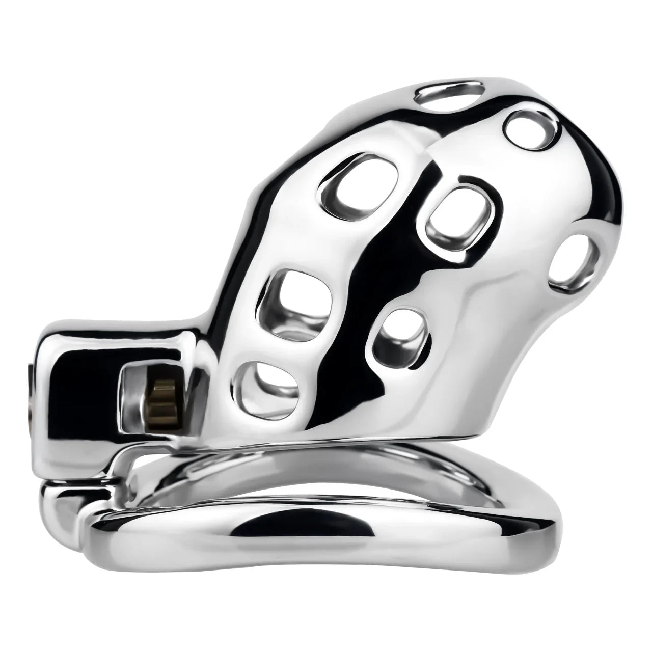 Breathable Aluminum Chastity Cage | Lightweight Mirror Polished Metal Chastity Device