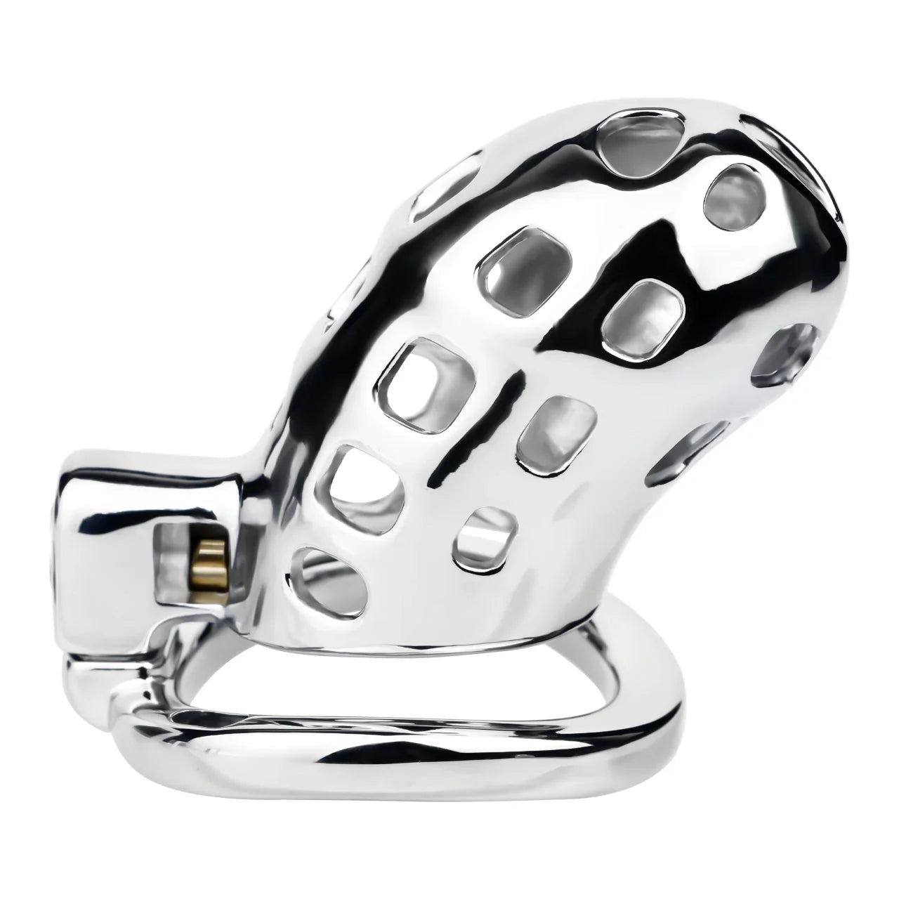 Breathable Aluminum Chastity Cage | Lightweight Mirror Polished Metal Chastity Device