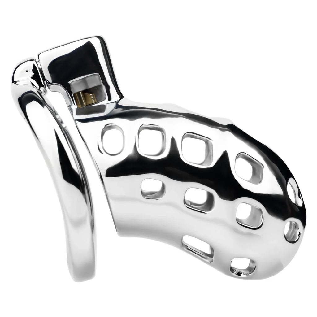 Breathable Aluminum Chastity Cage | Lightweight Mirror Polished Metal Chastity Device