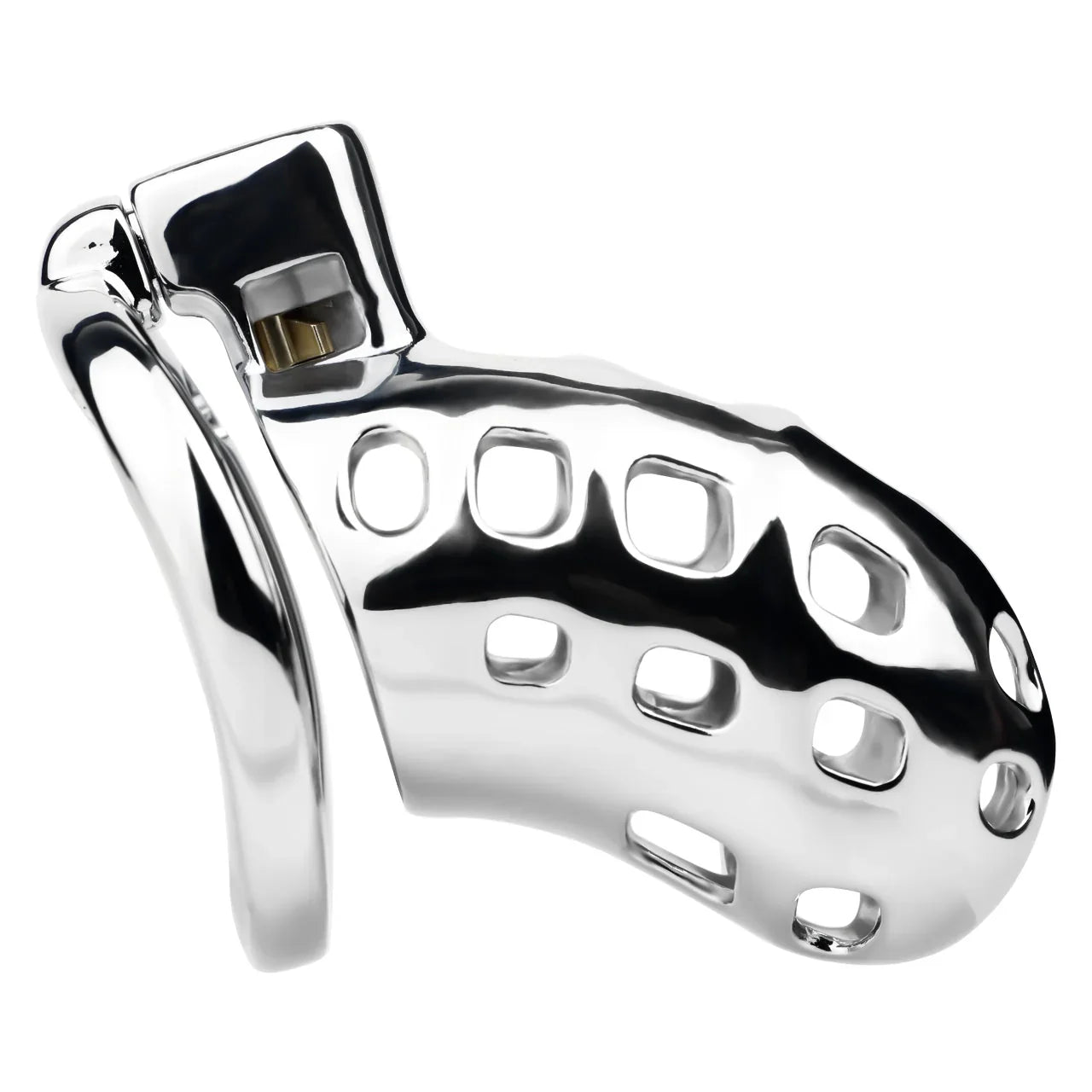 Breathable Aluminum Chastity Cage | Lightweight Mirror Polished Metal Chastity Device