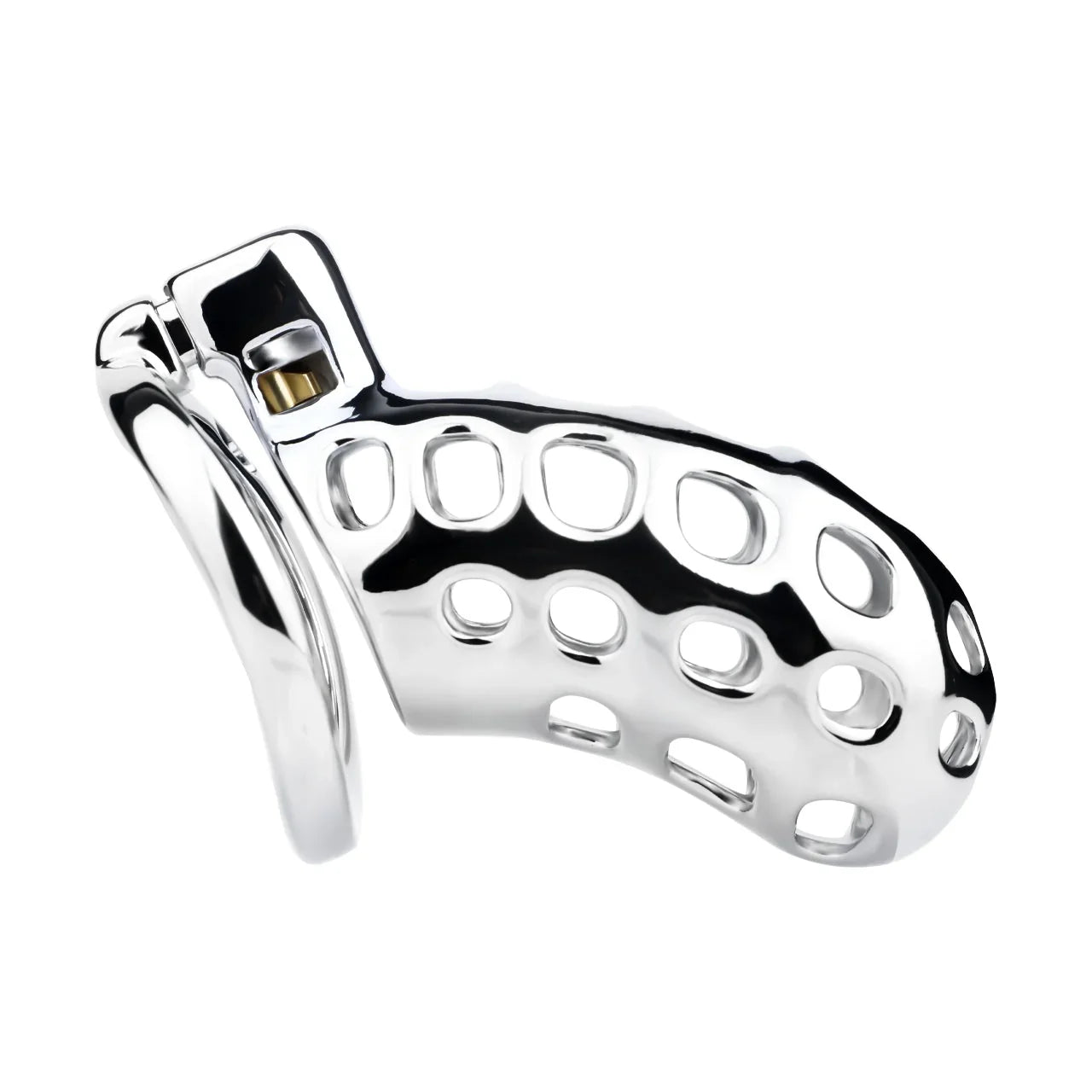 Breathable Aluminum Chastity Cage | Lightweight Mirror Polished Metal Chastity Device