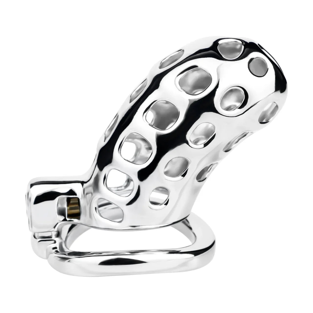 Breathable Aluminum Chastity Cage | Lightweight Mirror Polished Metal Chastity Device