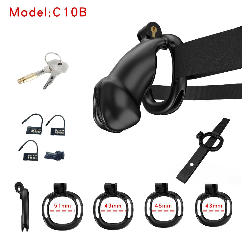 Resin Labia Chastity Lock with Perforated Design for Belt Use
