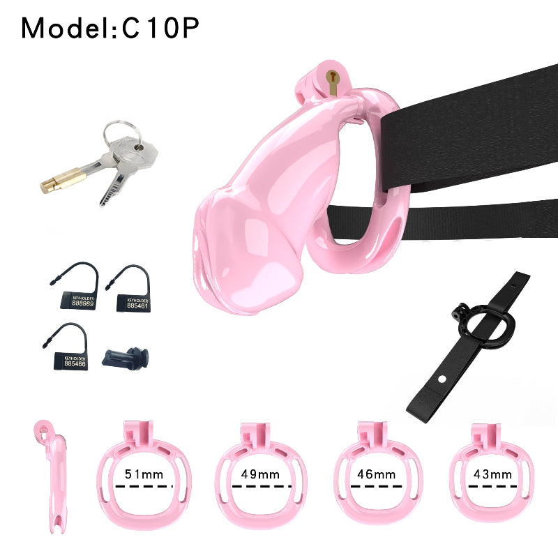 Resin Labia Chastity Lock with Perforated Design for Belt Use