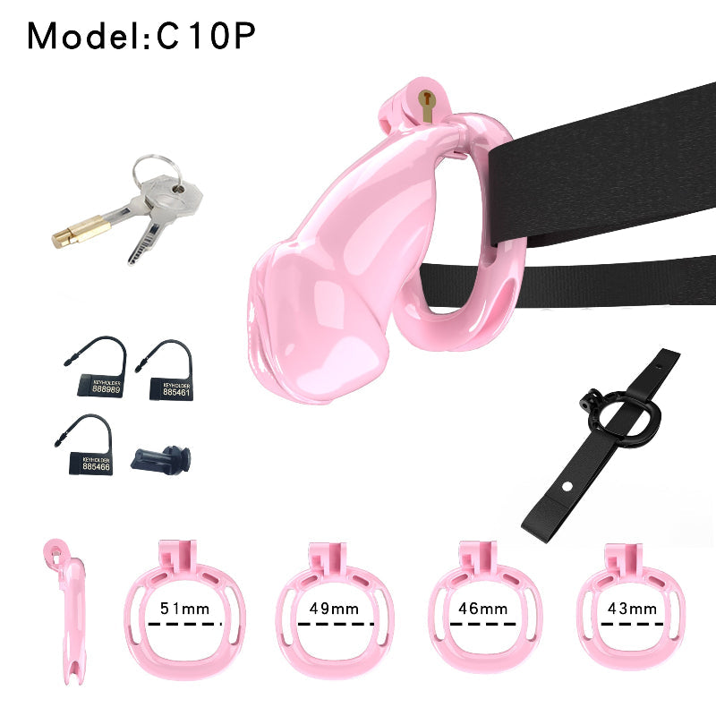 Resin Labia Chastity Lock with Perforated Design for Belt Use