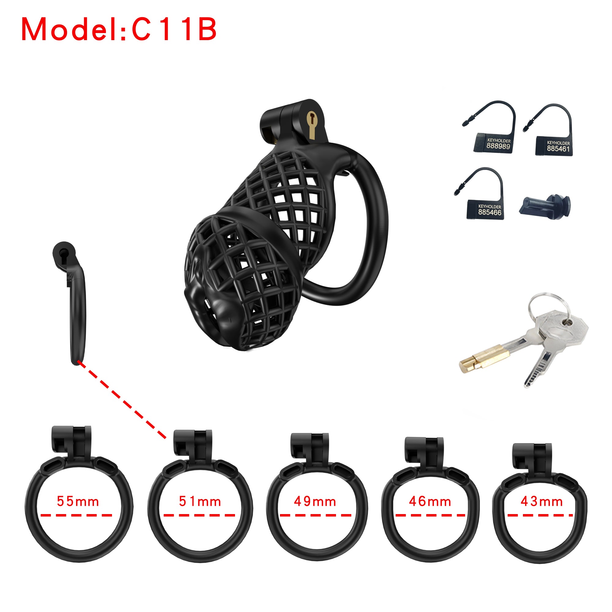 Mesh Ventilated Labia Chastity Cage – Multiple Sizes for All-Day Comfort