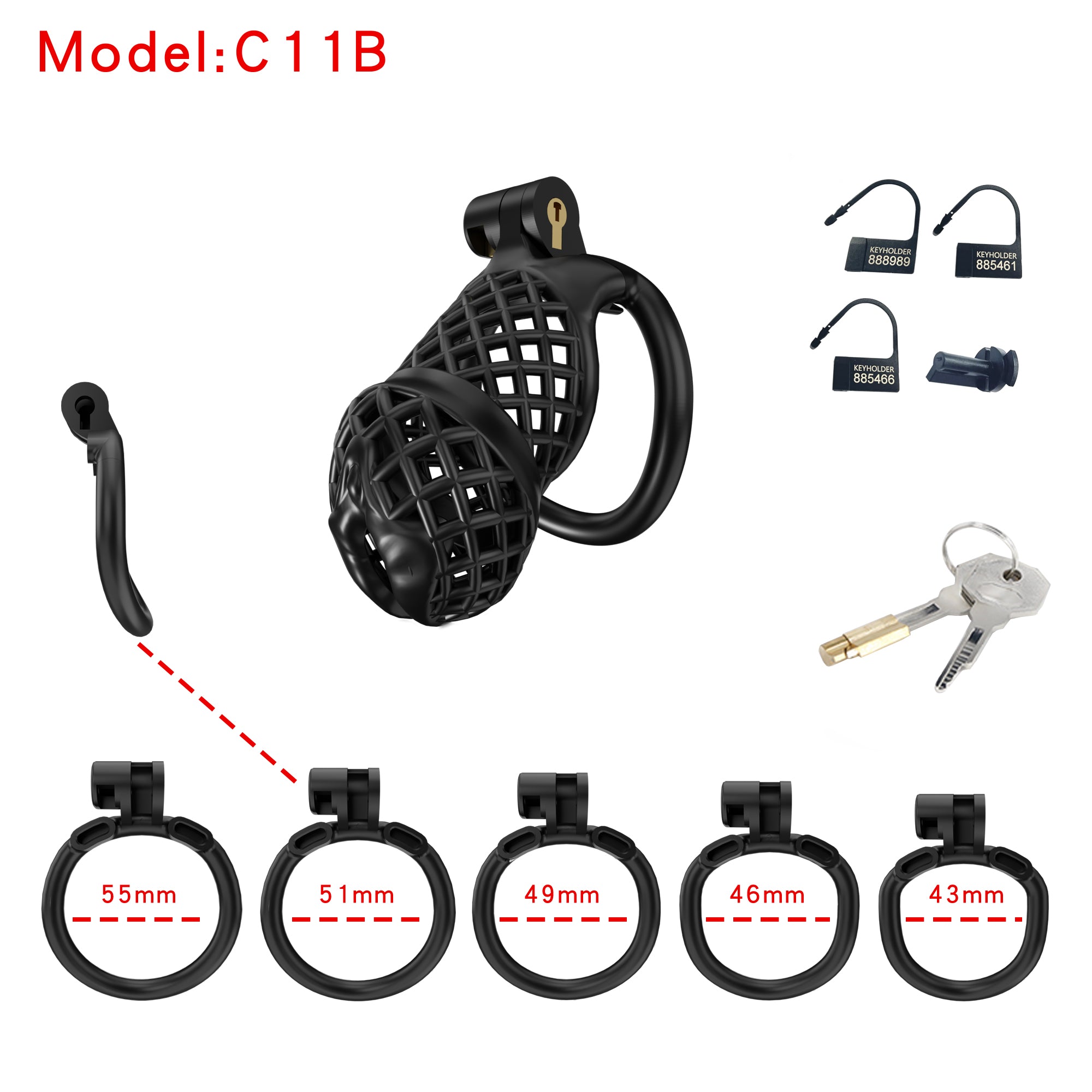 Mesh Ventilated Labia Chastity Cage – Multiple Sizes for All-Day Comfort