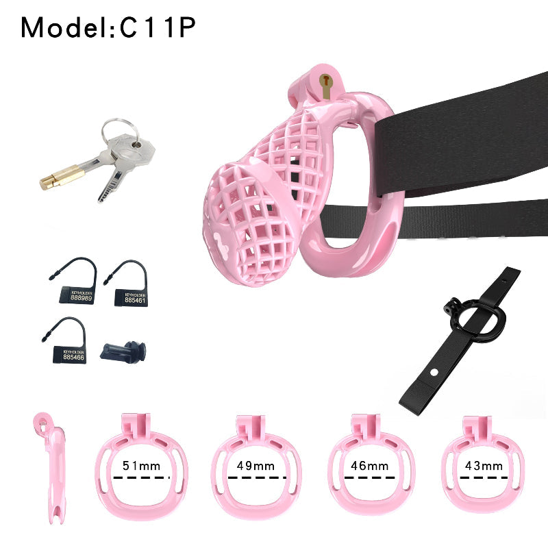 Mesh Ventilated Labia Chastity Cage – Multiple Sizes for All-Day Comfort
