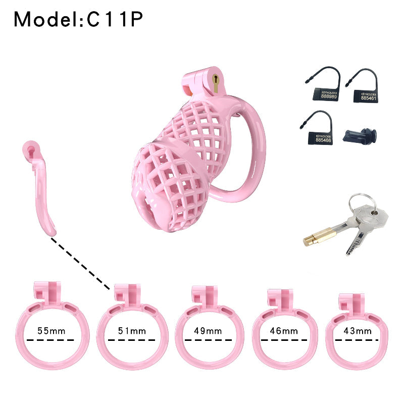 Mesh Ventilated Labia Chastity Cage – Multiple Sizes for All-Day Comfort
