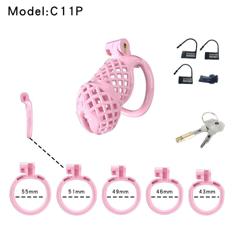 Mesh Ventilated Labia Chastity Cage – Multiple Sizes for All-Day Comfort