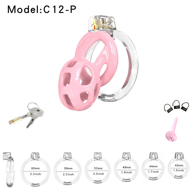 Soft Cobra Chastity Cage Set – Flexible Silicone Cobra Cage with 6 Rings & Lock System