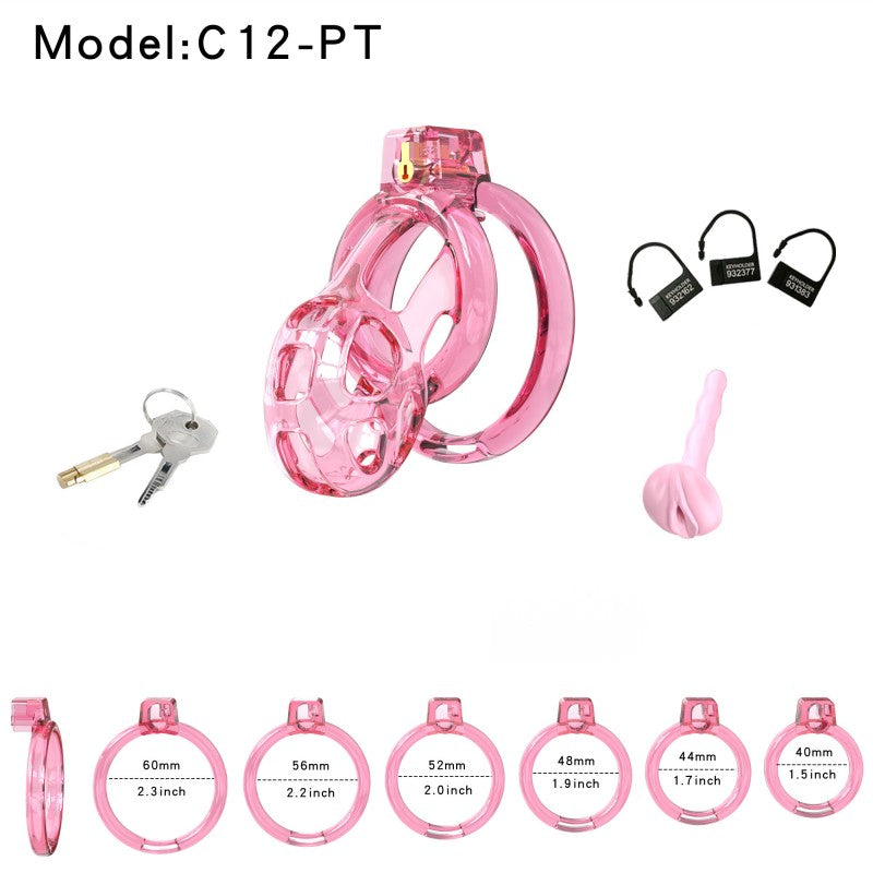 Soft Cobra Chastity Cage Set – Flexible Silicone Cobra Cage with 6 Rings & Lock System