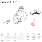 Soft Cobra Chastity Cage Set – Flexible Silicone Cobra Cage with 6 Rings & Lock System